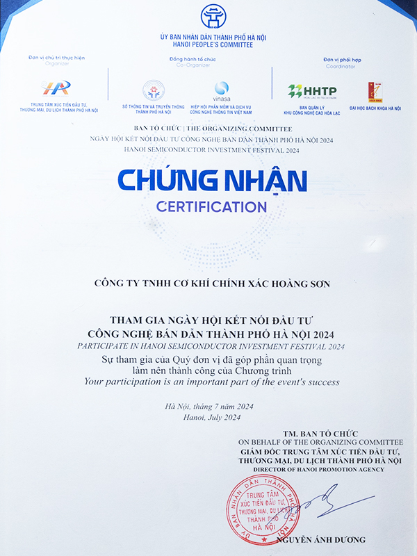 CÔNG TY TNHH CƠ KHÍ CHÍNH XÁC HOÀNG SƠN
